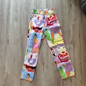 Lazy Oaf x Laura Callaghan multicoloured graphic Women's Straight Leg Pants